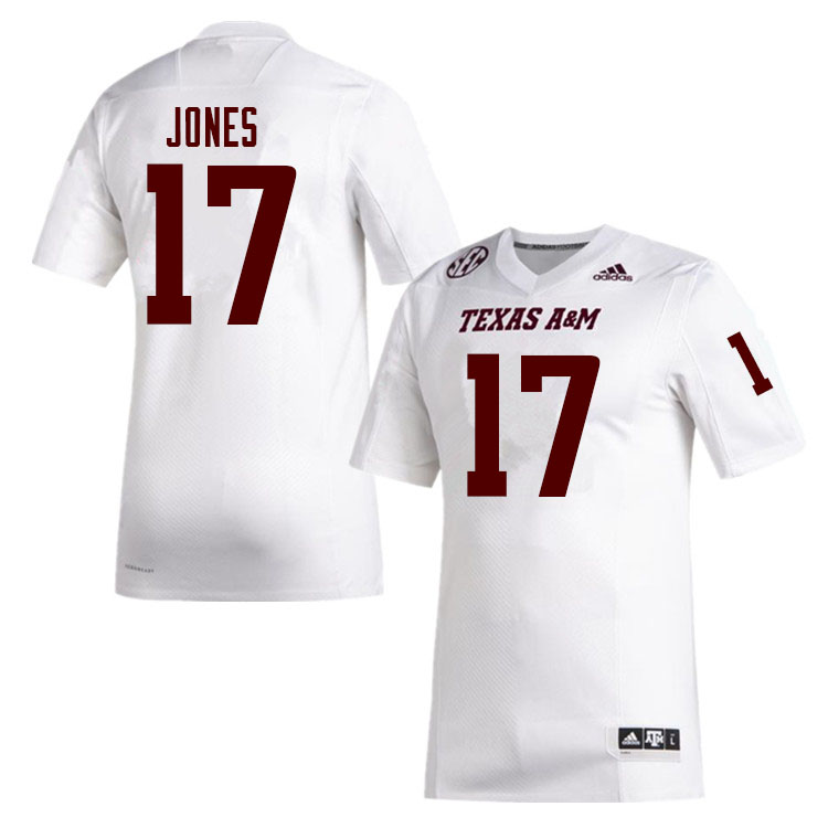 Men #17 Jaylon Jones Texas A&M Aggies College Football Jerseys Sale-White - Click Image to Close